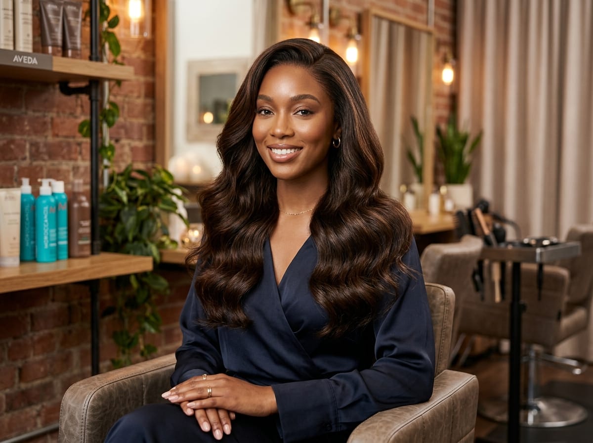 Sleek body wave sew-in weave styling